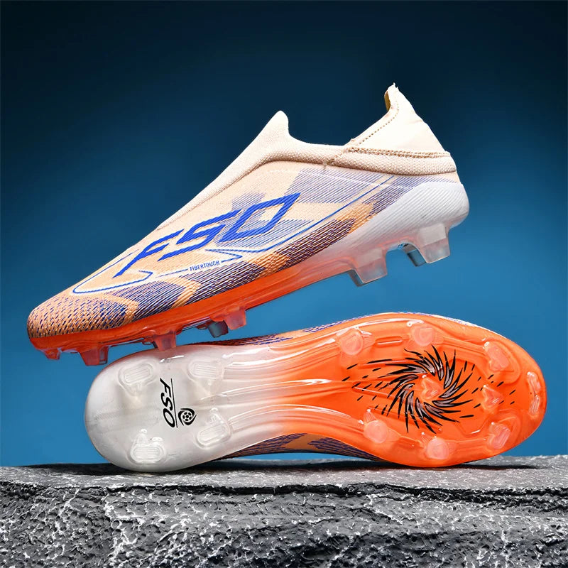 Nouvelles chaussures de football pour hommes, idéales pour les matchs en salle, chaussures de football légères et très vendues, crampons de haute qualité pour terrain en herbe, baskets mi-hautes antidérapantes pour l'ex