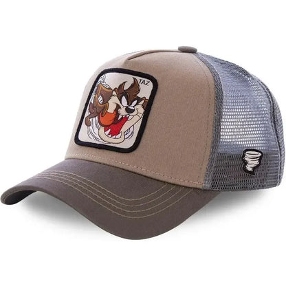 Czapka unisex z motywem anime, naszywka haftowana, czapka baseballowa, czapka typu trucker, czapki siatkowe, czapka przeciwsłoneczna