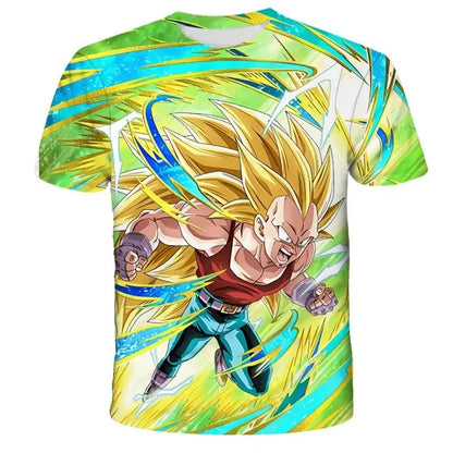 2026 Men's Dragon Ball T-shirt for Adult Summer Short Sleeved Children's Cartoon T-shirt for Boys