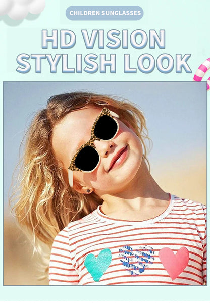 Dětské vintage sluneční brýle s leopardím vzorem, čtvercové, UV400, outdoorové, módní, pro dívky i chlapce, ochranné sluneční brýle pro děti