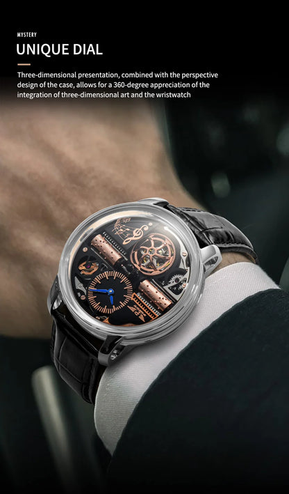 PINDU Watch New TOP Men Mechanical Watch Godfather Fashionable Classic Series 45.5MM Wristwatches Men M2791B