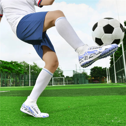 Double Star hoge TF-turfvoetbalschoenen voor heren, jeugd- en studenteditie, volwassenen en kinderen, professionele wedstrijd- en trainingsschoenen voor voetbal S