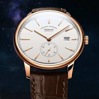 BORMAN BM3817 TOP Watch New 42 Luxury Men Automatic Mechanical Men's Watches Sapphire Ultra-thin 50M Waterproof Sub Dial Clocks