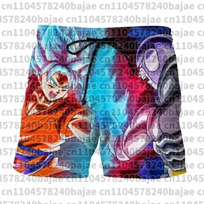 2026 New Dragon Ball Gohan Kid Super Saiyan Manga Print Quick Dry Shorts Men Casual Beach Wear Gym Workout Sports Board Shorts
