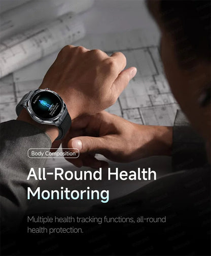 Smart Watch Men High-end Health Blood Pressure Blood Oxygen Lipids Uric Acid Sapphire Smart Watches Ai GPT Custom Dial ECG 2026