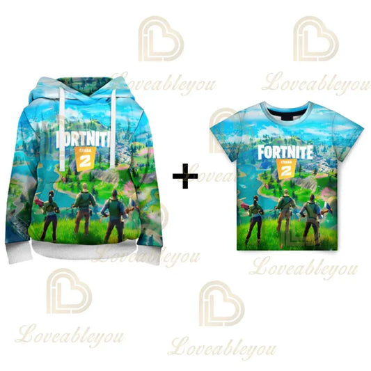 Felpa con cappuccio Fortnite con stampa 3D, taglie forti, felpa con cappuccio, T-shirt, moda bambini, streetwear, giacca casual
