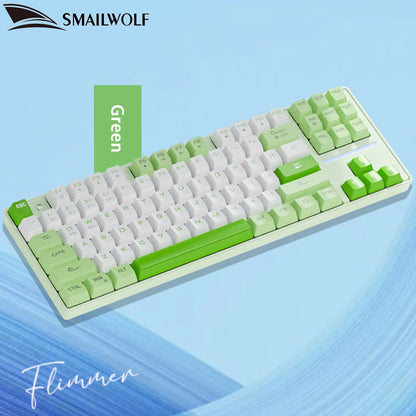 SMAILWOLF MK87 Bluetooth kabellose mechanische Tastatur, E-Sports-Gaming, Full-Key-Hot-Plug, Custom-Tastatur