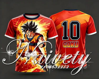 2026 New Summer Dragon Ball Z UI Goku & Classic Goku 3D Print Soccer Jersey Unisex Quick Dry Breathable Short Sleeve T-shirt