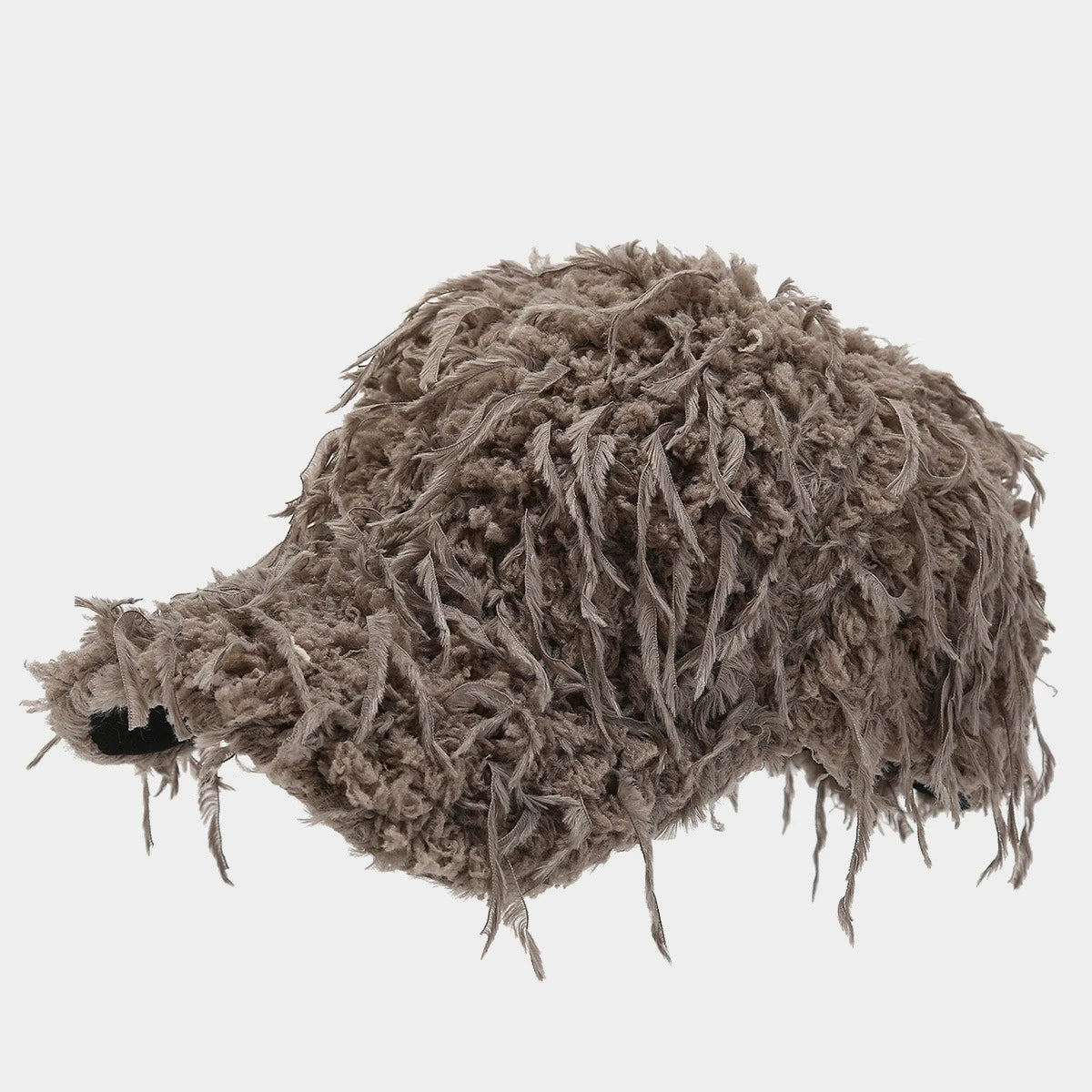 Winter Solid Color M-Label Lamb Wool Baseball Cap for Women, Outdoor Warm Casual Fashion Versatile Plush Duckbill Cap