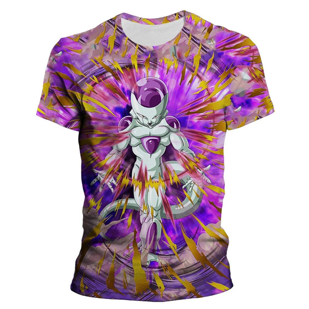 Men's Short Sleeved Cartoon 7 Dragon Ball Z T-shirt Children's Top T-shirt Children's Clothing Summer Short Sleeved Casual Wear