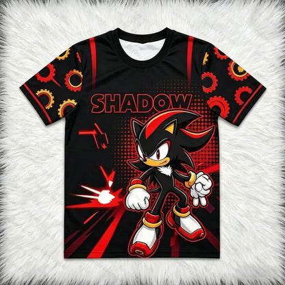 2026 Sonic 3D Print T-Shirt, Kids Cartoon Graphic Short Sleeve Tee, Men's Summer Casual Athletic T-Shirt