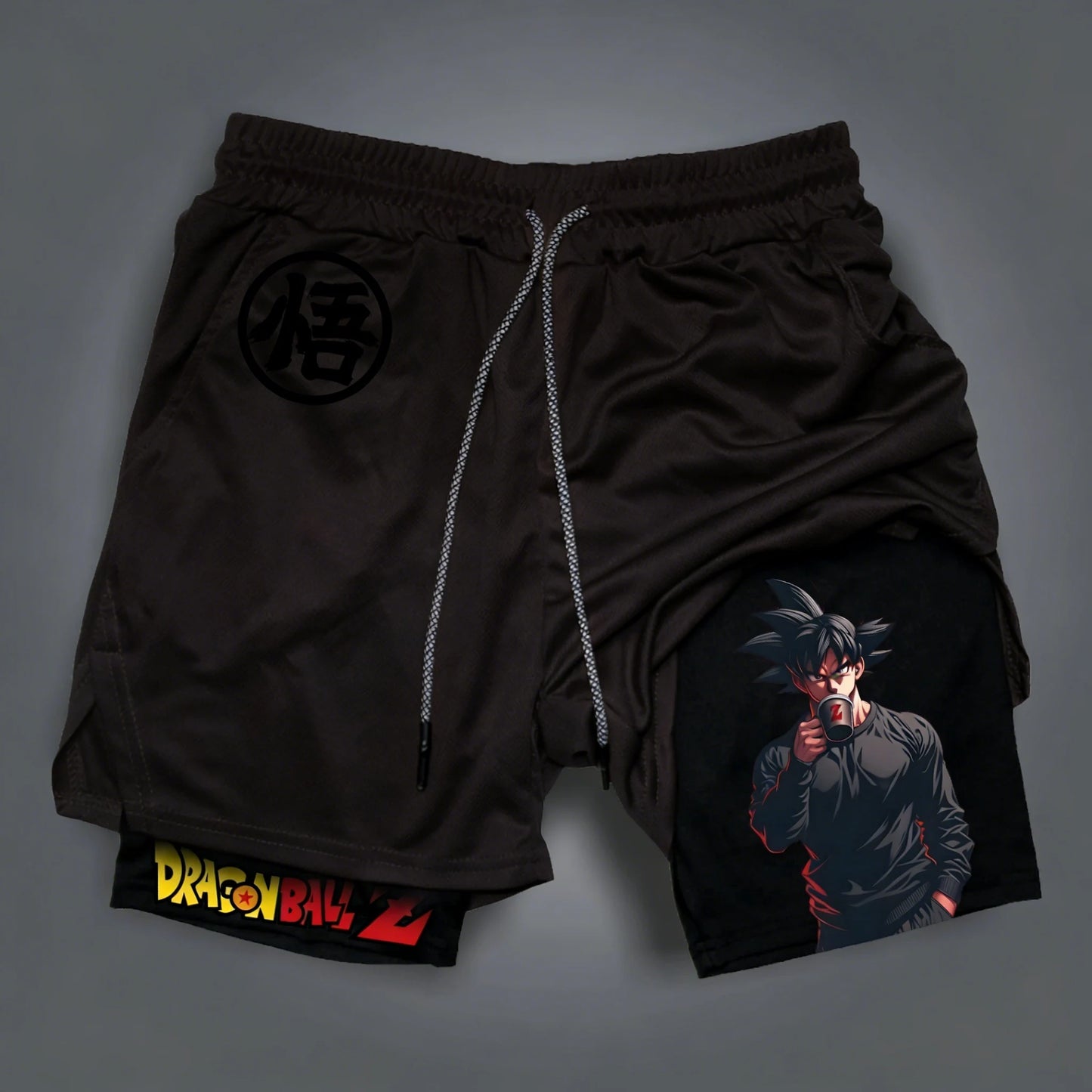 Dragon Ball Summer Son Goku Men's Bot Fitness 2026 Double-Layer Replica Two-Piece Loose-Fit Training Running Shorts Casual Pants