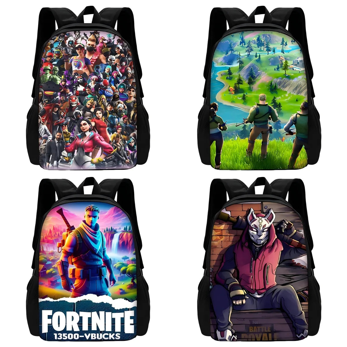 Zaini FortniteS per bambini, maschi e femmine, regalo di compleanno per studenti, borse scuola per bambini unisex, zaino da campeggio resistente