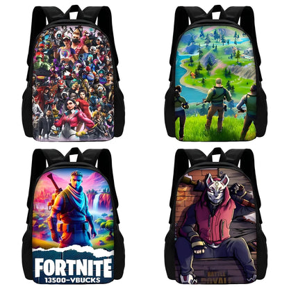 Zaini FortniteS per bambini, maschi e femmine, regalo di compleanno per studenti, borse scuola per bambini unisex, zaino da campeggio resistente