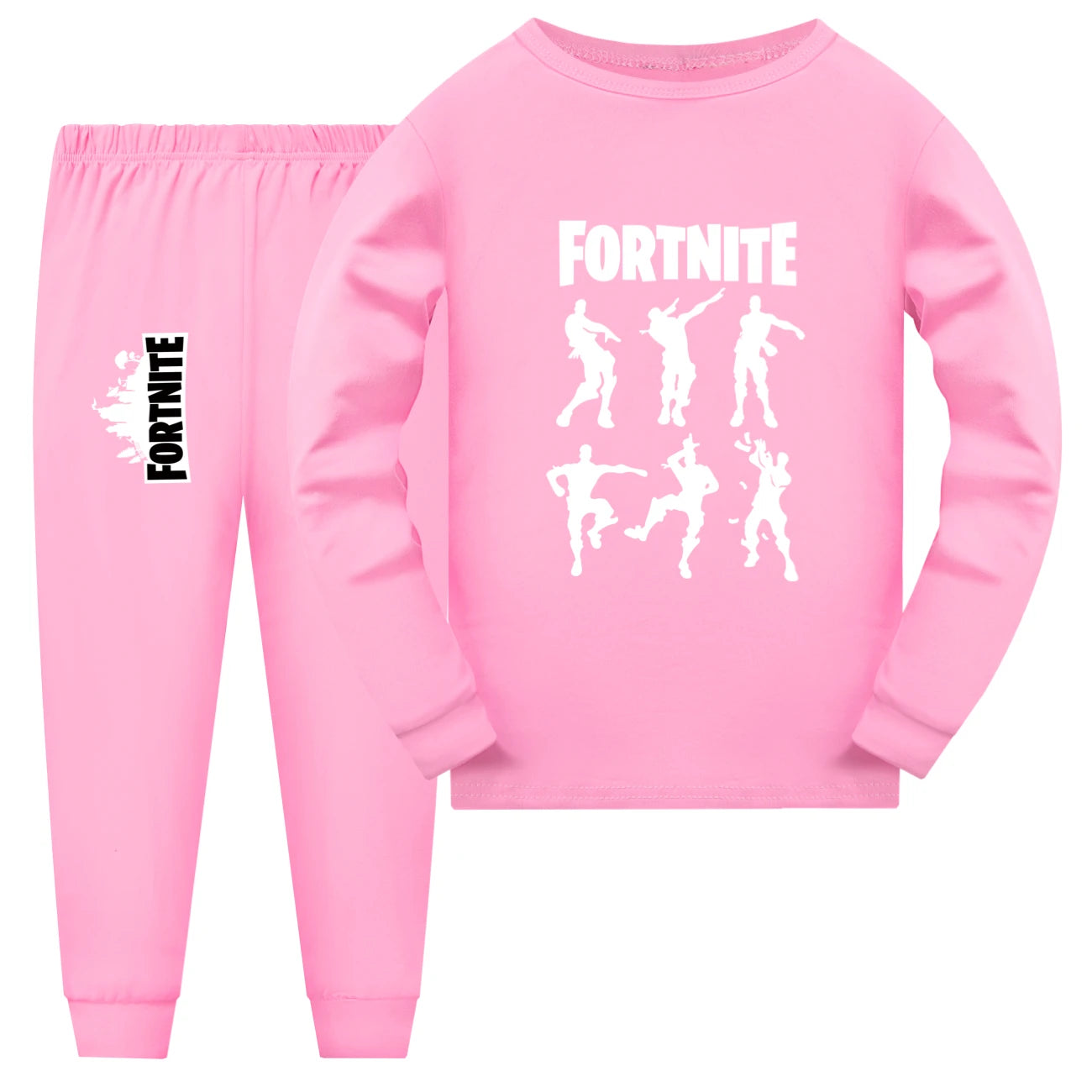 Conjunto de Pijama Fortnite New Kids de Outono para Bebé Menina, Top de Manga Comprida e Calças, 2 Peças, Roupa de Dormir Diária para Rapaz Adolescente 1006