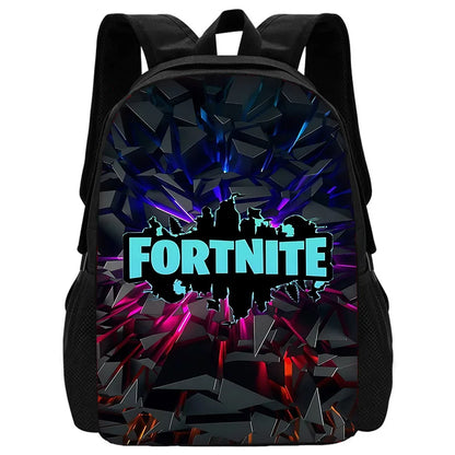 Dětský školní batoh s taškou na oběd, penálem, designem populární hry F-FortniteS – školní taška pro chlapce a dívky, skvělý dárek