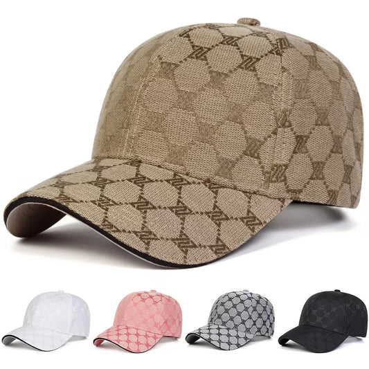 Four Seasons New Sunscreen Three-Line Sewn Baseball Cap Men's And Women's Casual Cap Net Red Distressed 1841 Hat