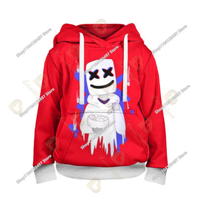 Bluza z kapturem Fortnite z nadrukiem dla dzieci 2-14Y, bluzy dla chłopców i dziewczynek, modna kurtka Harajuku, odzież dziecięca, gry, kostium cosplay