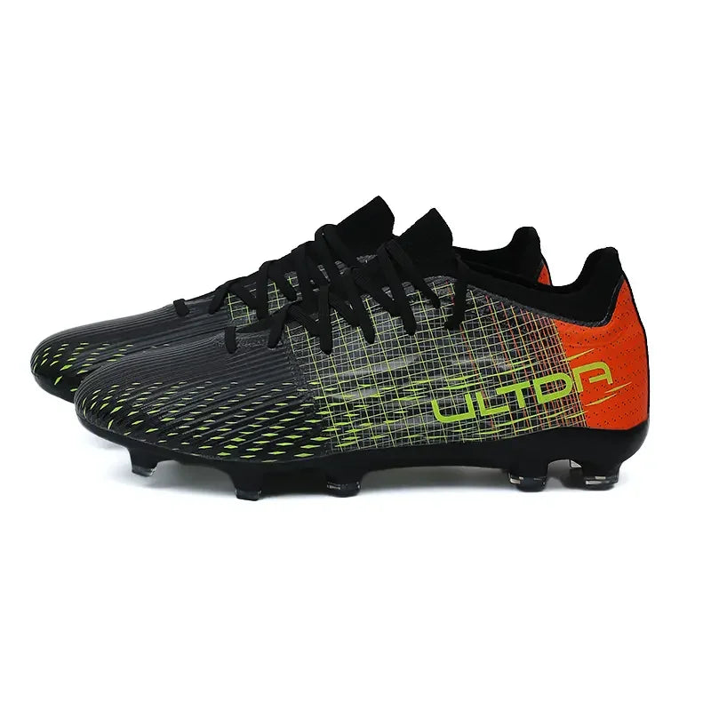 Chaussures de football toutes saisons anti-usure avec doublure respirante, amorti antichoc, semelle à crampons stable, unisexe, pour le football en extérieur