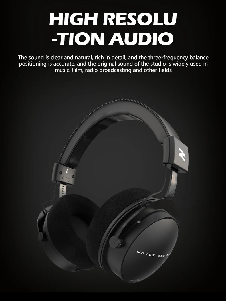 TALOMEN W550x Studio-Kopfhörer – Professionelle kabelgebundene Over-Ear-DJ-Monitor-Kopfhörer mit 50mm Treibern und abnehmbarem Kabel