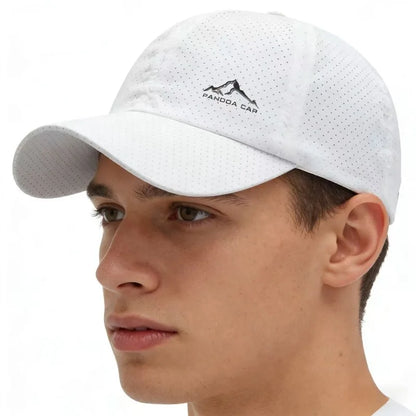 Unisex Perforated Running Cap - for Hiking&Outdoor Activities Quick Dry UV Protection Sports Hat  Lightweight Adjustable Sun Hat