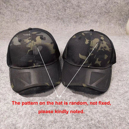 Summer Breathable Mesh Baseball Cap for Men Big Head Size Adjustable Men's Cap Casual Camouflage Outdoor Jungle Caps Male 62cm