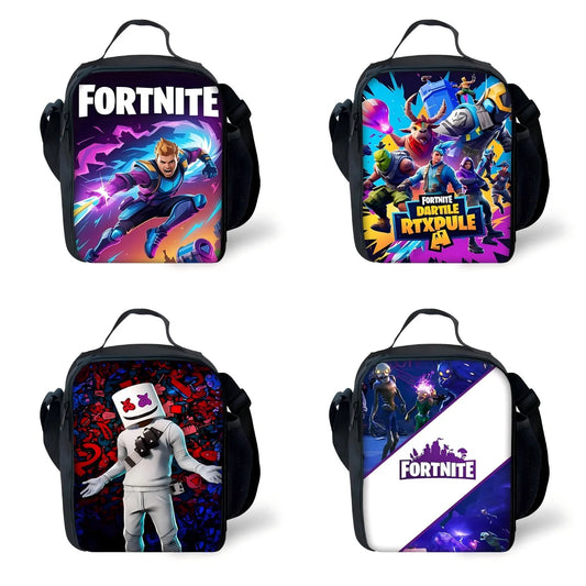 Classic Game Fortnites Child Insulated Large Capacity Bag for Boy &Girl Student Outdoor Picnic Resuable Thermal Cooler Lunch Box