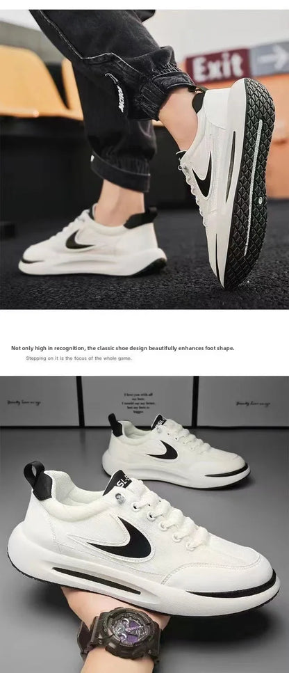 Comfortable Breathable Mesh Sports Shoes, Men's Casual Style, Lightweight Versatile Plain Color, Spring Summer Autumn Seasonal Wear