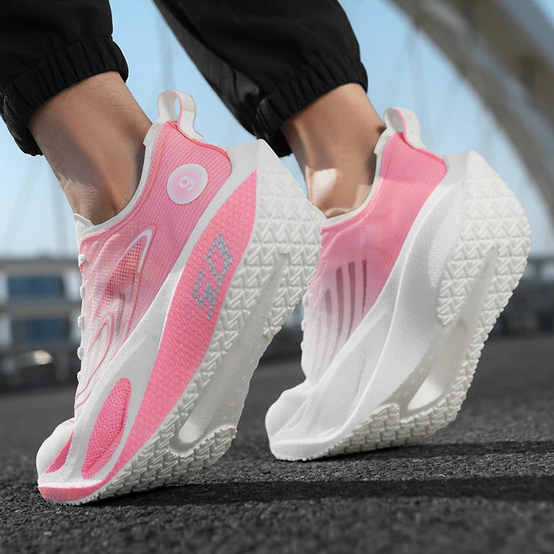 Nuove scarpe sportive da uomo e donna, sneaker da running, piastra in carbonio, da gara maschile per maratona, ammortizzanti, scarpe da allenamento per atletica