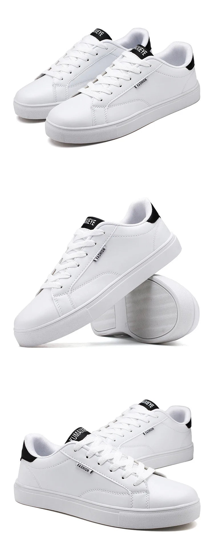 Zapatillas casuales de skate para hombre, blancas, para exteriores y ocio, transpirables, para caminar, planas, Chaussure Homme 39-48