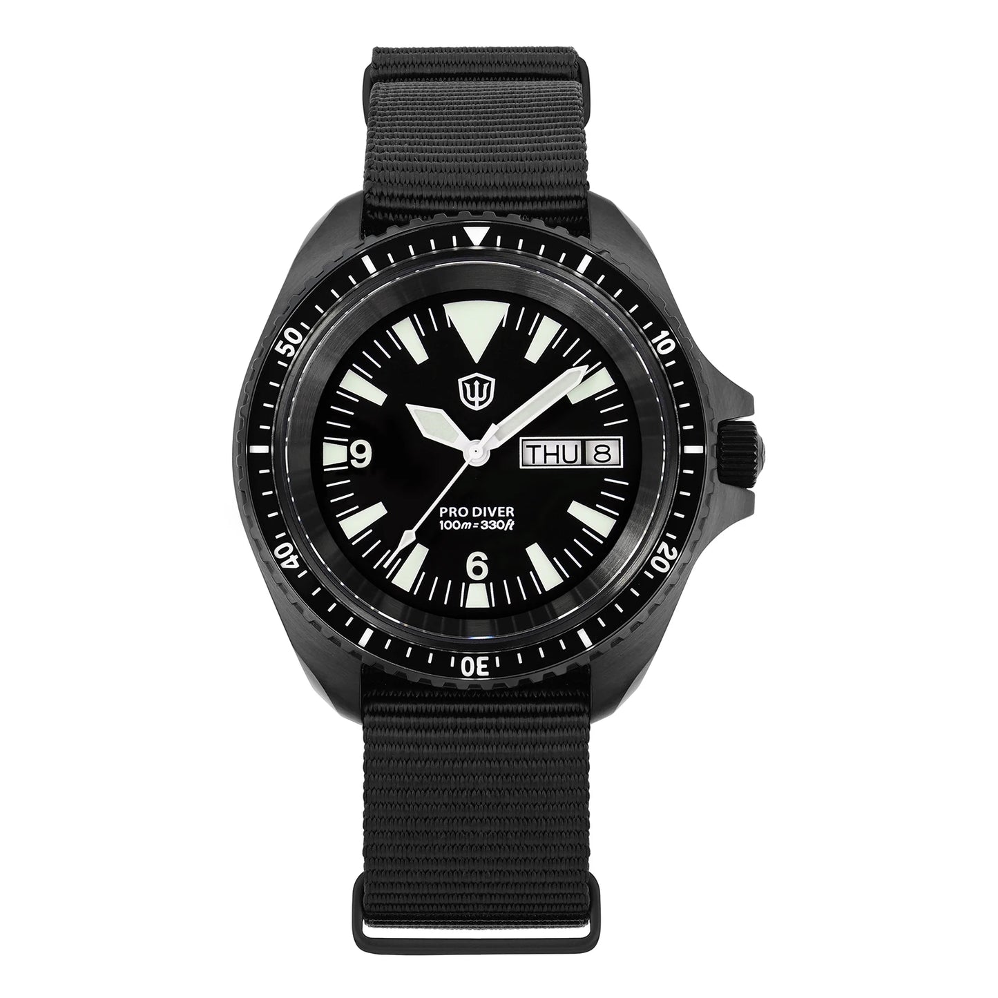 Relógio de Homem Watchdives WD1980 V3 38mm Vintage, Movimento de Quartzo VH31 Ronda 515 com Segundos Contínuos, Luminescente, Vidro de Safira