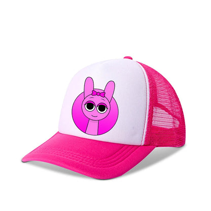 Casquettes de baseball Sprunkis pour garçons et filles : casquettes pour enfants à motif de dessins animés, casquettes hip-hop en maille respirante, casquettes mignonnes de style anime, casquettes anti-soleil, cadeaux d'anniversaire