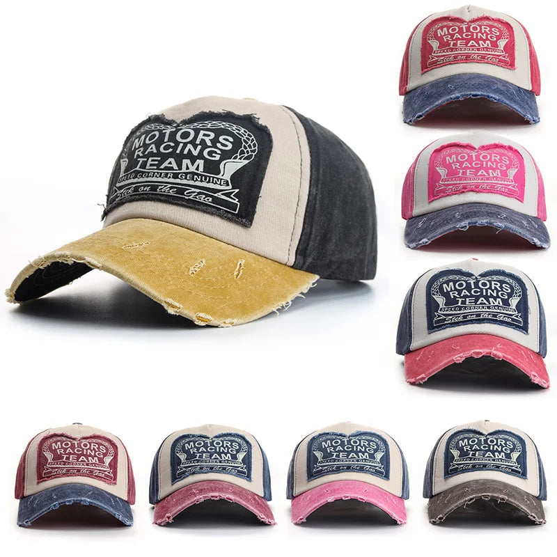 Casquette de baseball en coton printemps-été pour homme, style délavé et vieilli, chapeaux pour homme et femme, casquette de soleil pour l'extérieur, casquettes hip-hop, style décontracté, multicolore