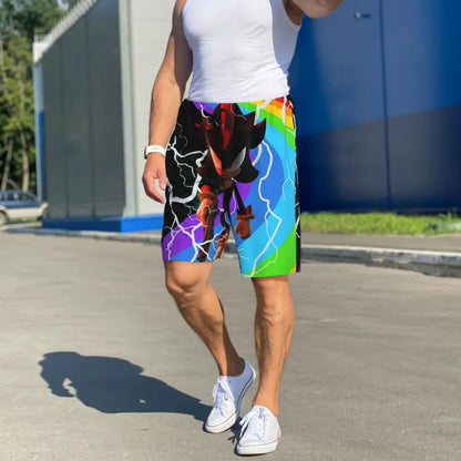 Custom Shadow The Hedgehog Sonic Poster Short Pajama Pants Men Sleepwear Sleep Lounge Bottom Shorts Sleeping Pants
