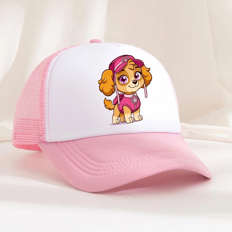 Czapka z daszkiem dla chłopców i dziewczynek, letnia, regulowana czapka przeciwsłoneczna z motywem anime „Paw Patrol” – Chase i Skye, urocza czapka w stylu retro, nakrycie głowy dla dorosłych, prezent