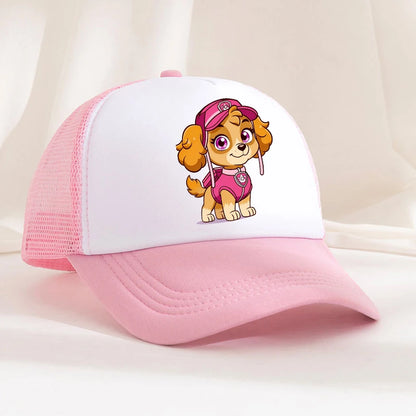 Czapka z daszkiem dla chłopców i dziewczynek, letnia, regulowana czapka przeciwsłoneczna z motywem anime „Paw Patrol” – Chase i Skye, urocza czapka w stylu retro, nakrycie głowy dla dorosłych, prezent