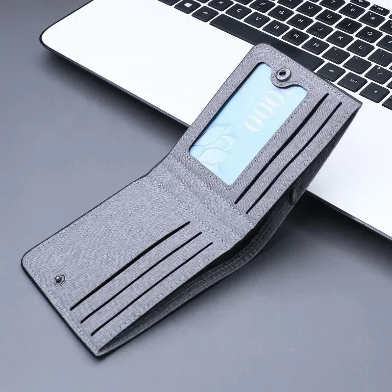 Cartoon Sonics Men Wallet Anime Kawaii Letter A-Z Short Wallet Multi-slot Credit ID Card Holder Foldable Male Canvas Coin Purses