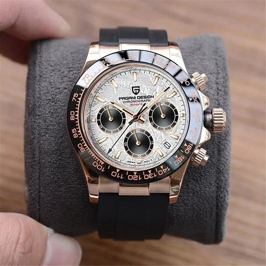 40mm New V2 PAGANI DESIGN Men's Quartz Watches Sapphire Retro Chronograph Stainless Steel Waterproof Watch Men's Watch