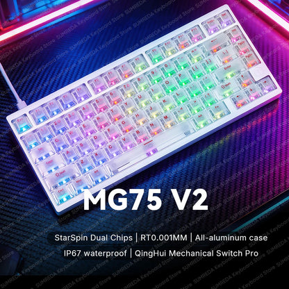 IROK MG75 PRO MG75 Max Magnetic Gaming Mechanical Keyboard RT0.001mm 8K 0.125ms Delay Aluminium RGB Hot Swap Wired Game Keyboard
