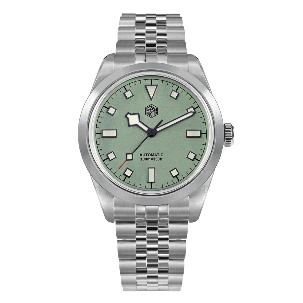 San Martin 38mm Men's Sport Watch Fashion Luxury Explore Climbing Automatic Mechanical Sapphire Waterproof 5 Links Bracelet BGW-9