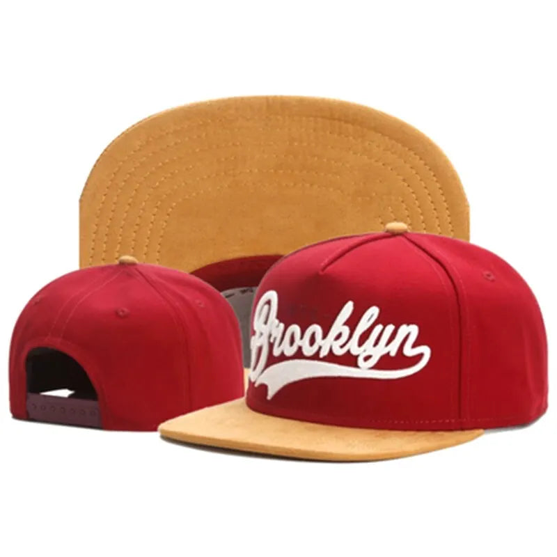 Męskie czapki z haftowaną literą, czapki typu snapback, czapki przeciwsłoneczne unisex, czapki z regulacją, czapki hip-hopowe, damskie czapki baseballowe, kapelusze kowbojskie