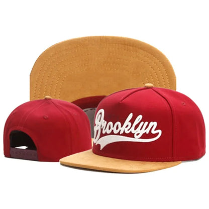 Męskie czapki z haftowaną literą, czapki typu snapback, czapki przeciwsłoneczne unisex, czapki z regulacją, czapki hip-hopowe, damskie czapki baseballowe, kapelusze kowbojskie