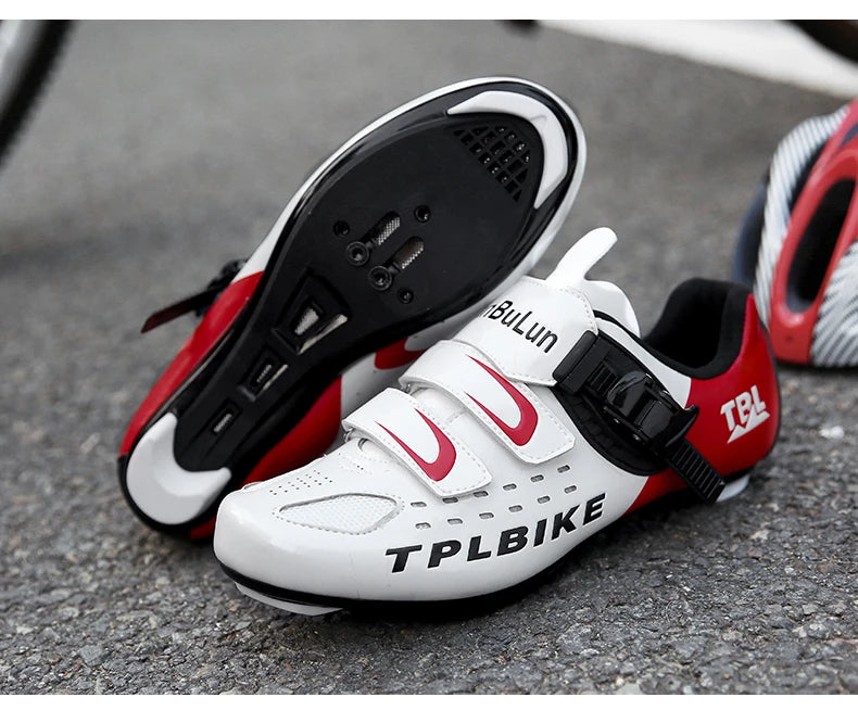 New Men’s and Women’s Bicycle Shoes Outdoor Cycling Shoes with Three Functional Soles Professional Training Shoes