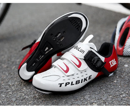New Men’s and Women’s Bicycle Shoes Outdoor Cycling Shoes with Three Functional Soles Professional Training Shoes