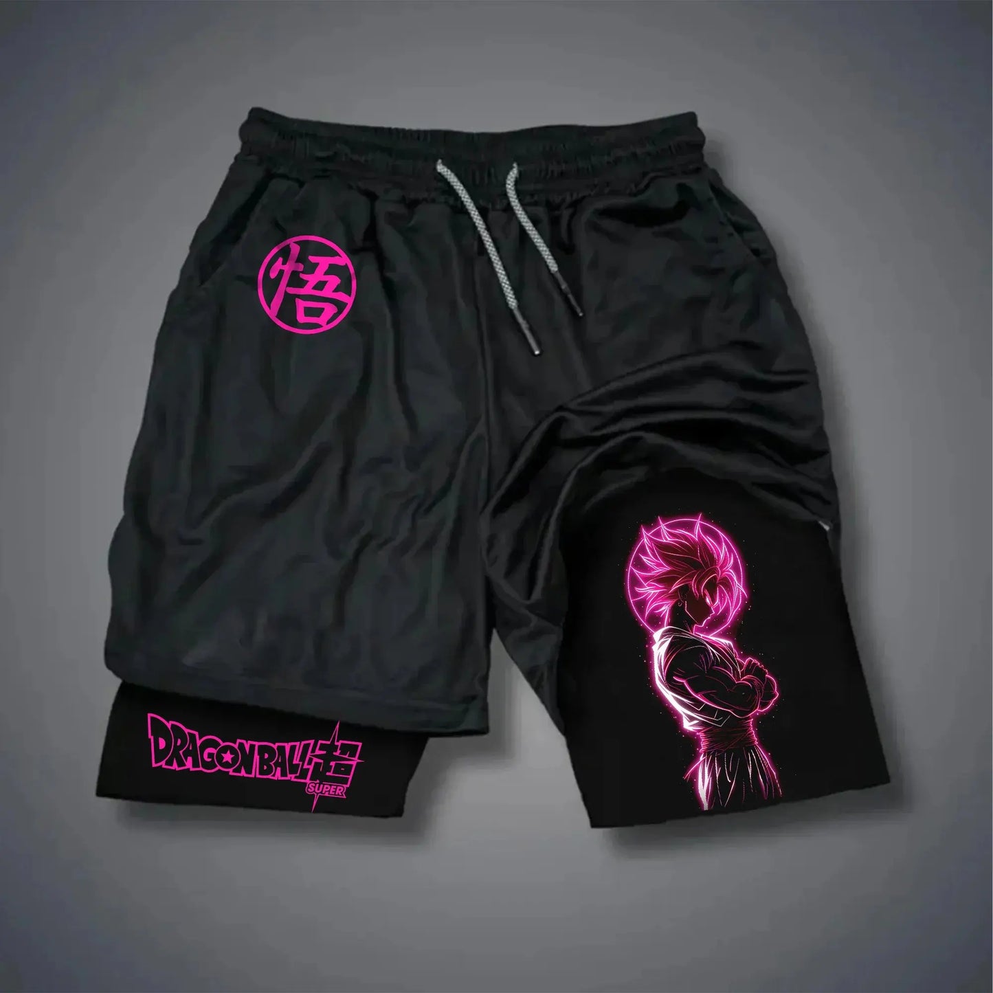 Dragon Ball Super Licensed Shorts 2025 - Japanese Anime Breathable Quick-Dry Beach Pants, Retro Y2K Hip Hop Style