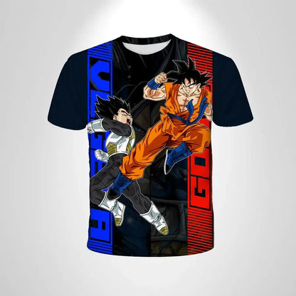 2026 New Dragon Ball 3D Printed T-shirt for Children's Clothing, Adult Summer Short Sleeved Anime T-shirt,casual and Fashionable