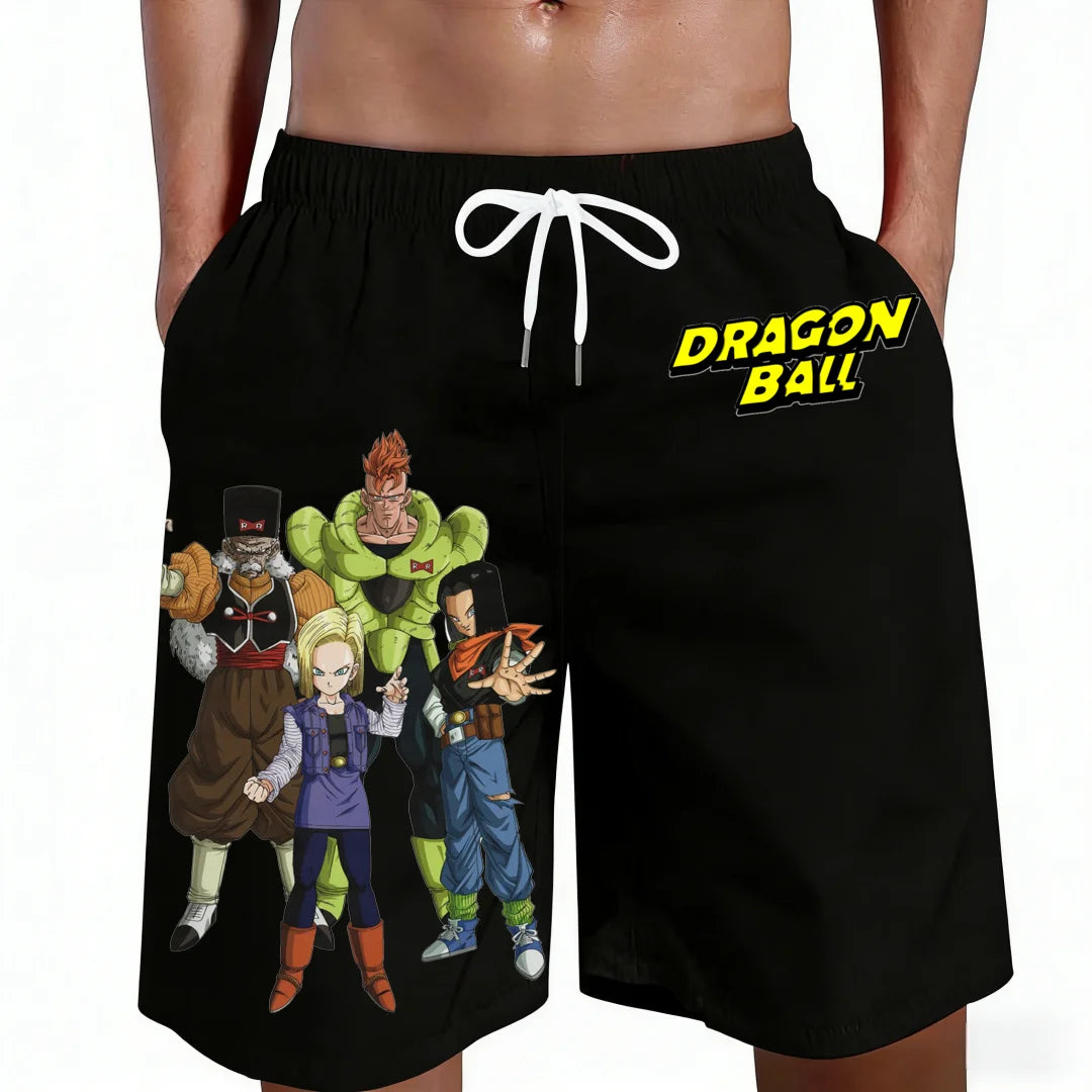 Dragon Ball Android Saga Anime Board Shorts for Men And Boys Matching Family Summer Beach Casual Clothing Summer 2026 Hot Sale