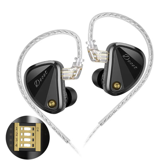 KZ Decet 5DD HiFi Wired In-Ear Earphones with Microphone, Premium 5 Dynamic Driver Earbuds, Detachable 2PIN Cable, High-Fidelity Noise Isolating IEM Headphones
