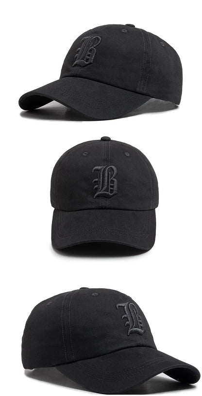 Mode d'été : casquette de baseball pour homme, brodée d'une lettre, casquette « trucker » en coton, casquette décontractée d'extérieur à visière souple, casquettes de baseball pour femme