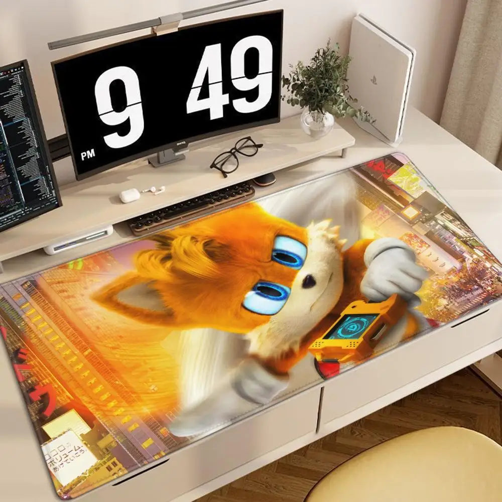 Anime Sonic The Hedgehog Mouse Mat Desk Mat With Pad Gaming Accessories Prime Gaming XXL Keyboard Pad Padding Mat